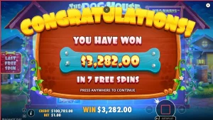 The Dog House Megaways 1000 slot gameplay dengan anjing lucu
